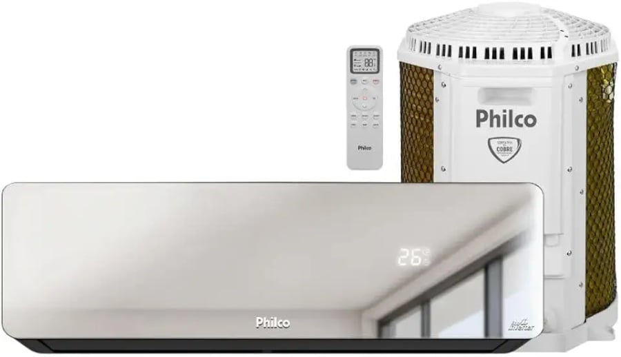 Ar condicionado split Philco PAC18QG espelhado 18000 BTUs quente e frio