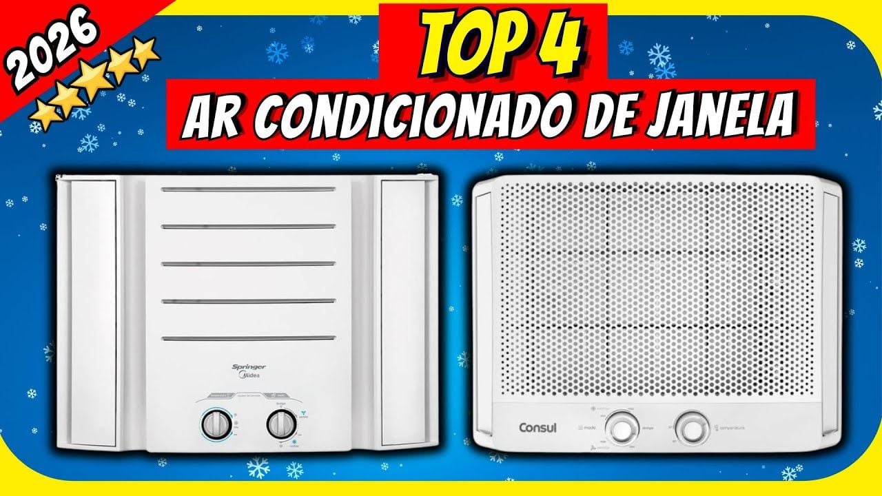 Vídeo comparando os melhores ar-condicionados de janela de 2026