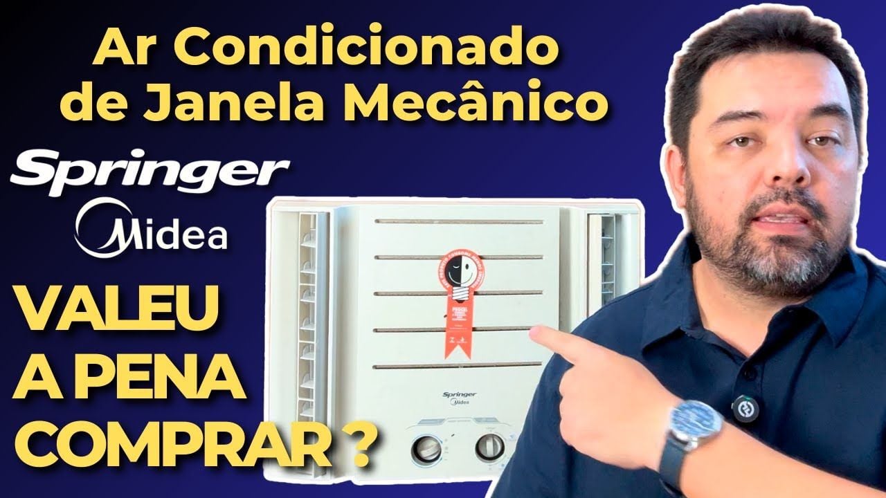 Vídeo analisando se vale a pena o ar-condicionado de janela Springer Midea