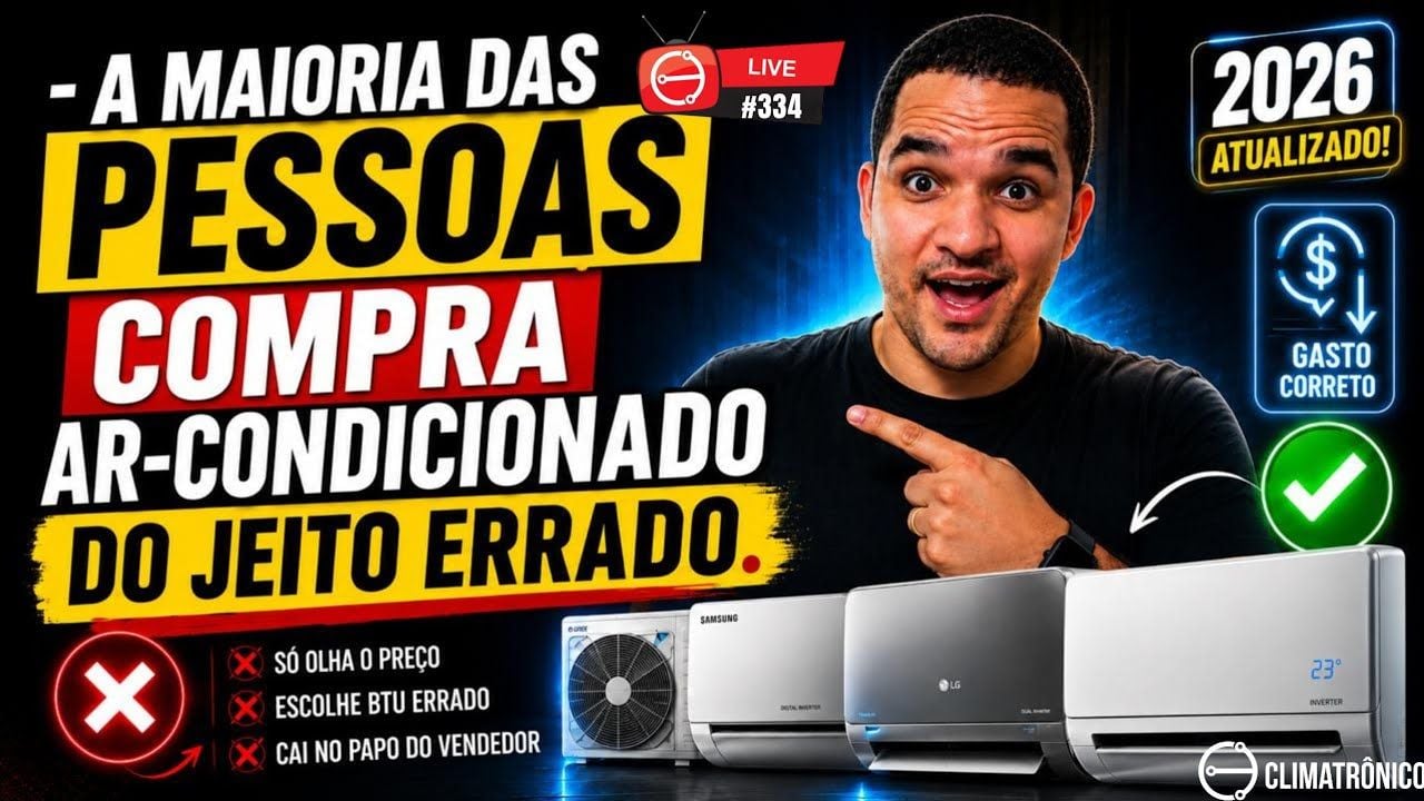 Vídeo sobre os melhores ar-condicionados econômicos de 2026