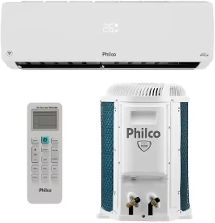 Ar condicionado split hi wall inverter Philco 9000 BTUs quente e frio