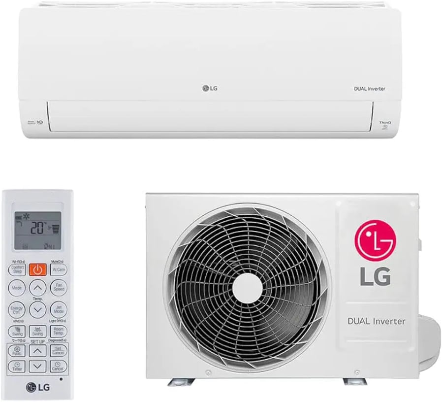 Ar-condicionado split hi wall LG Dual Inverter Voice 9.000 BTUs quente e frio