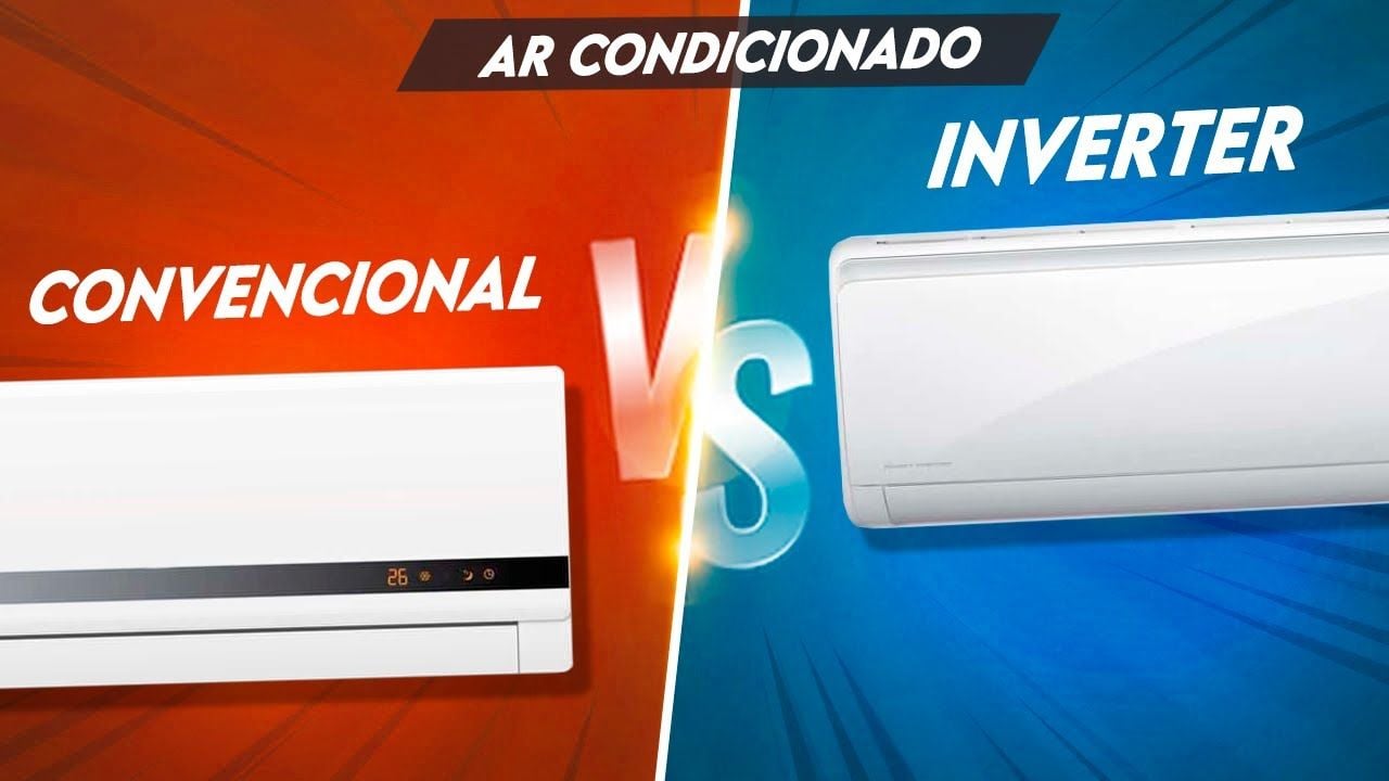Vídeo explicando a diferença entre ar-condicionado inverter e convencional