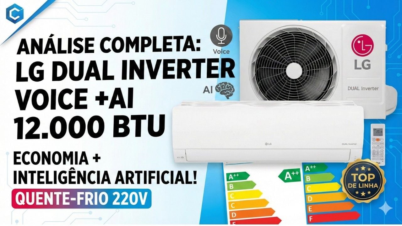 Vídeo sobre o LG Dual Inverter Voice de 12.000 BTUs