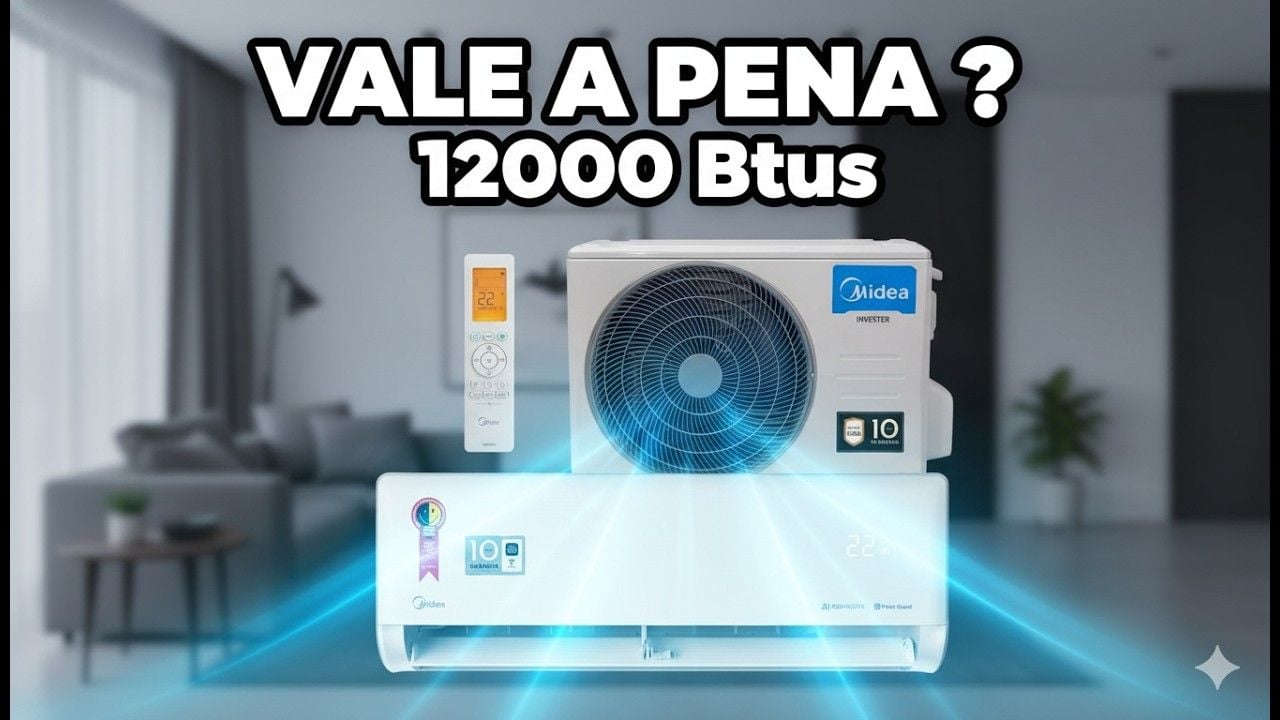 Vídeo com review do Midea AI Ecomaster de 12.000 BTUs