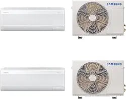 Combo com dois ar-condicionados split Inverter Samsung WindFree AI de 12.000 BTUs