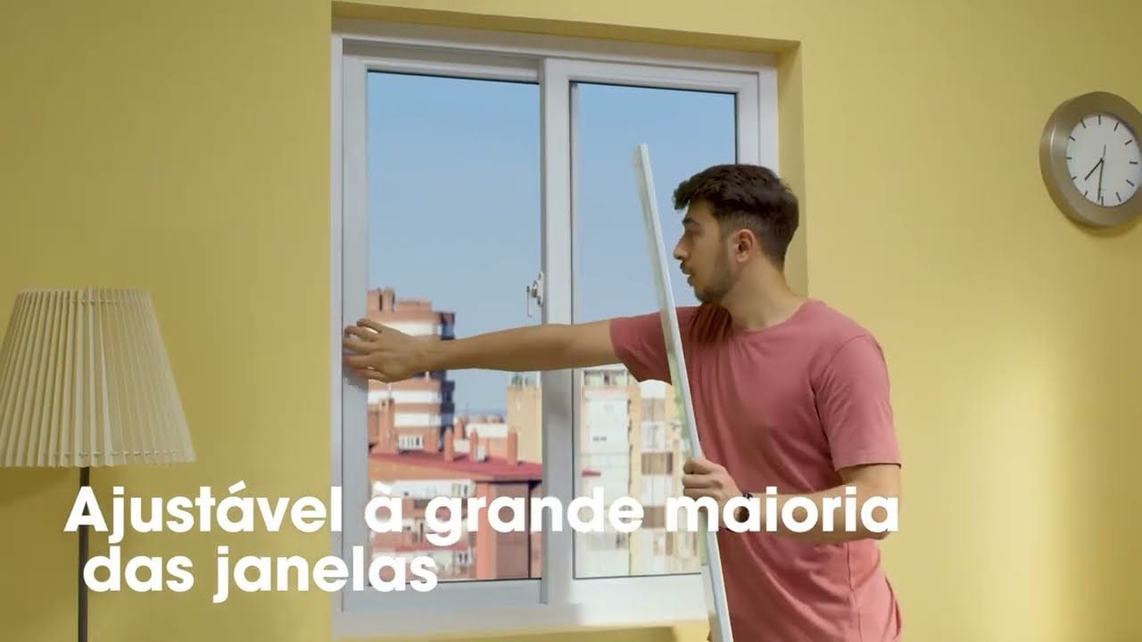 Vídeo com guia de instalação de ar-condicionado portátil