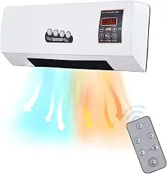 Conjunto 2 em 1 de aquecedor e ar-condicionado 1800W montado na parede