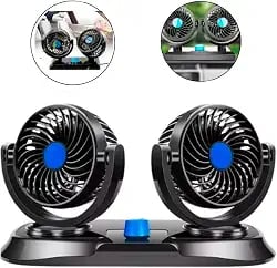 Ventilador automotivo 12V duplo com dois níveis de velocidade