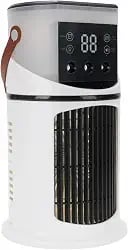 Mini refrigerador de ar evaporativo pessoal com luzes coloridas