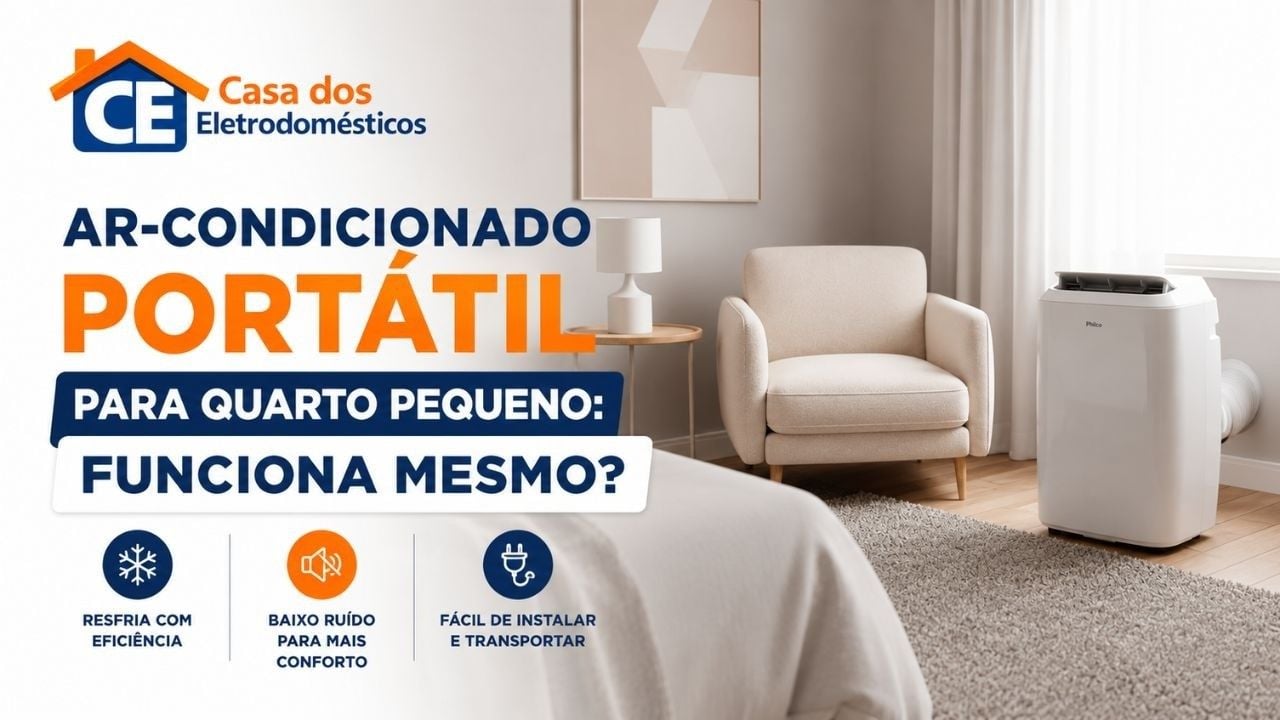 Vídeo sobre ar-condicionado portátil para quarto pequeno