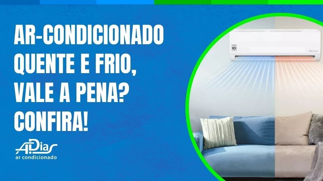 Vídeo explicando como funciona o ar-condicionado quente e frio