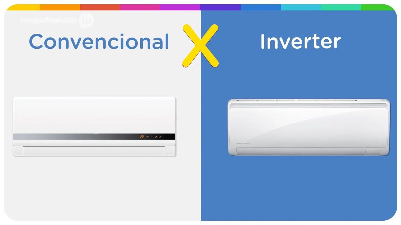 Vídeo explicando a diferença entre ar-condicionado inverter e convencional
