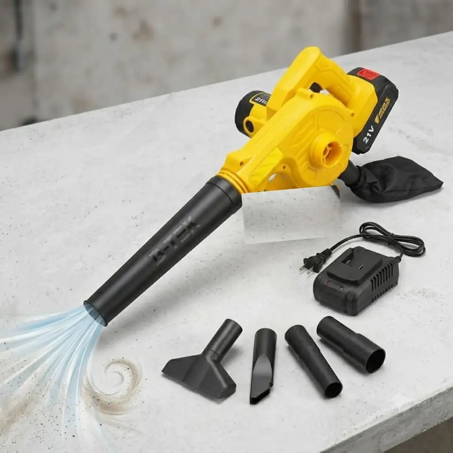 Soprador aspirador de folhas JadeVic 21V portátil com bateria