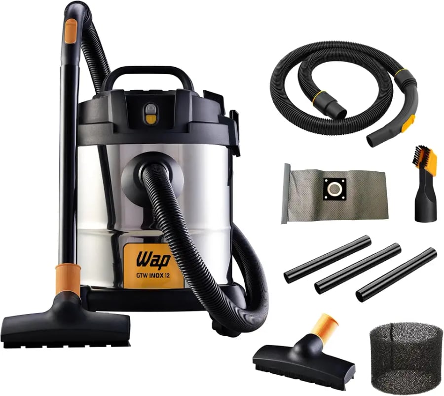 Aspirador de pó e água WAP GTW INOX 12 tipo barril com tambor inox