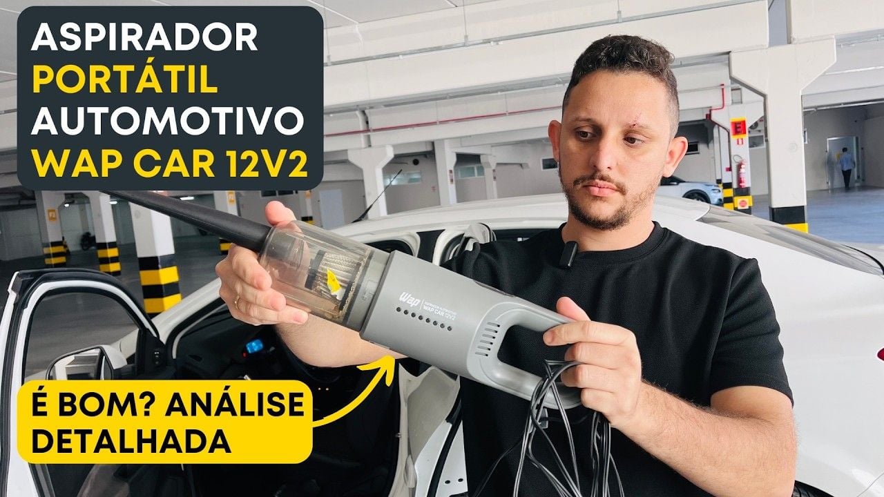 Vídeo com review do aspirador portátil WAP CAR 12V2