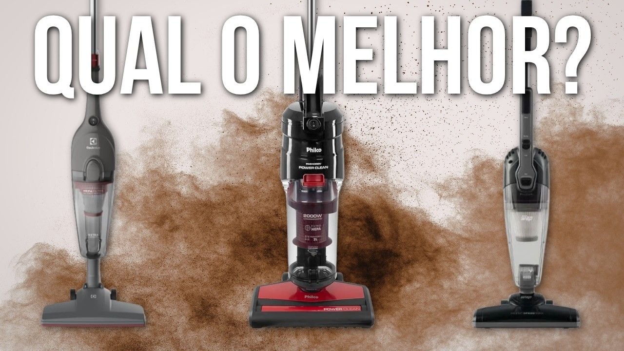 Vídeo comparando aspiradores verticais Electrolux Philco e WAP