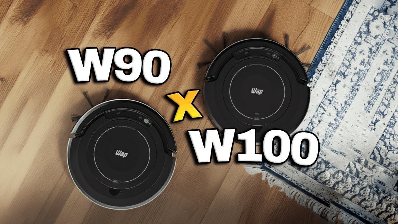 Vídeo comparando os robôs aspiradores WAP W90 e W100