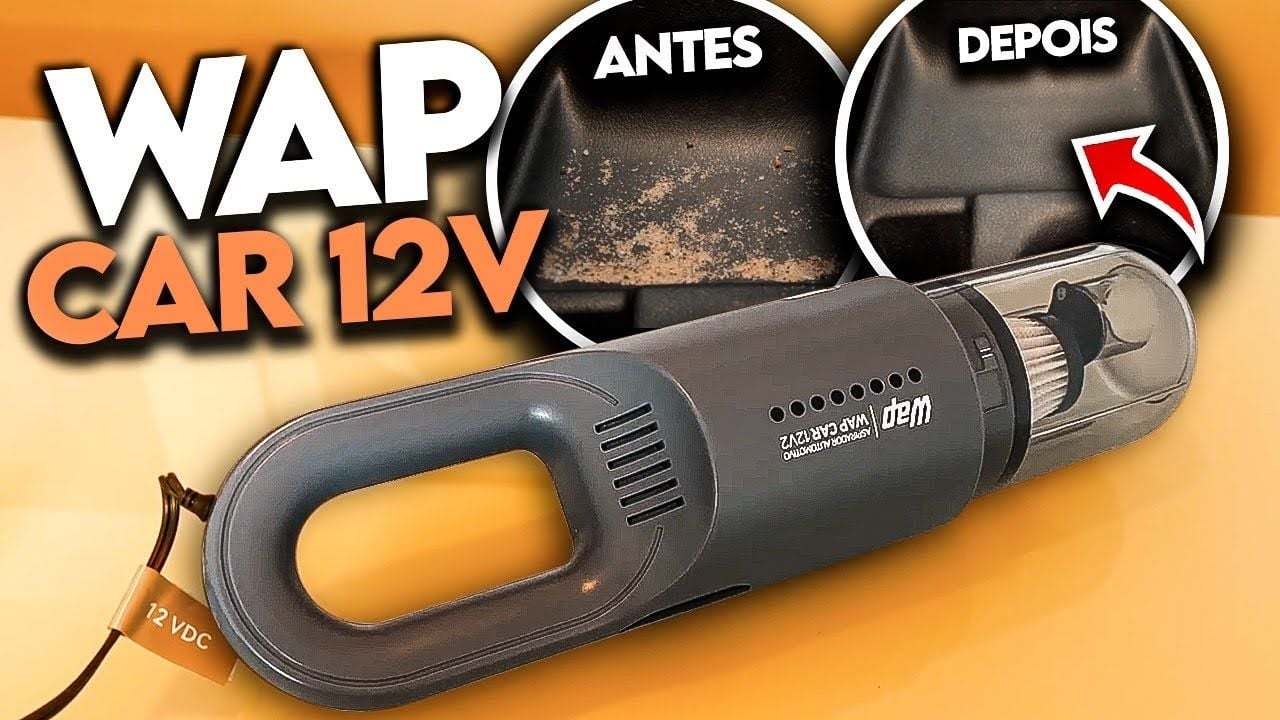 Vídeo testando o aspirador WAP CAR 12V de 180W no carro