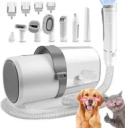 Kit de limpeza para cães 7 em 1 aspirador de pelos pet com 4 pentes