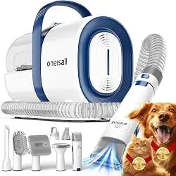 oneisall aspirador para banho e tosa de cães com cortador e lixador de unhas