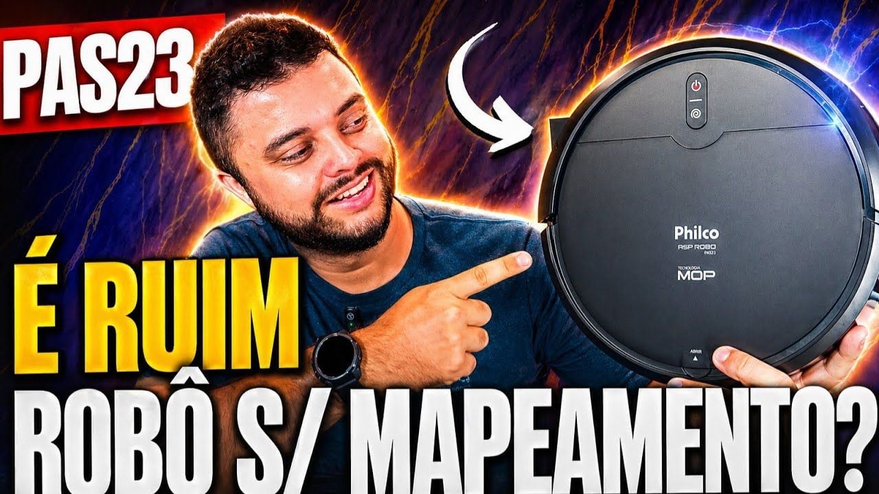 Vídeo com review do robô aspirador Philco PAS23