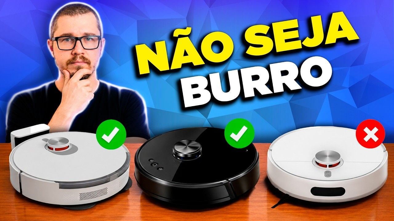 Vídeo explicando como escolher robô aspirador e a função de passar pano