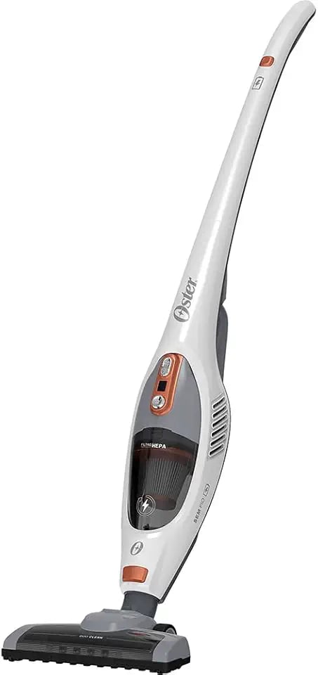Aspirador de pó vertical Oster White Duo Clean 2 em 1 sem fio branco