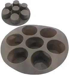 Forma assadeira de silicone com 7 cavidades para bolinhos e cupcakes na air fryer