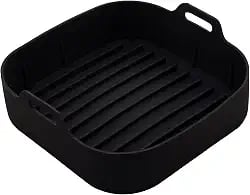 Forma quadrada de silicone preta LYOR de 16 cm para air fryer